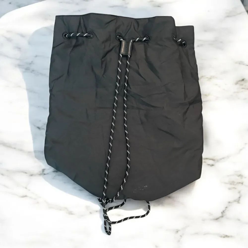 Black Drawstring Men's Bag - Picture 2 of 4